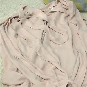 Shirt with neck tie and cutout sleeves New